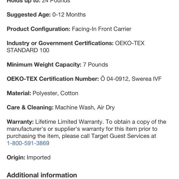 Baby Bjorn carrier mini jersey - Picture 4 of 4